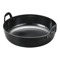 Endo Shoji Commercial Deep Made in Japan AAG09039 Thick-Plate Fryer, 39cm, Iron, juoda