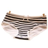 Moterys Mieli mielas apatinis trikotažas Stripes Bow medvilniniai kelnaitės Kelnaitės Hipster apatinės kelnės rožinė