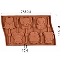 6 ertmės gyvūno formos ledinukų silikono formelės „pasidaryk pats“ šokoladinio fondanto formos pyrago dekoravimo įrankiai 1Pcs(6 Cavity)