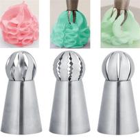 3vnt Desertų dekoratoriai nerūdijančio plieno sviesto kremo gėlių torto dekoravimo torto glajų purkštukai 3pcs blue