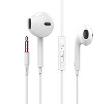 3,5 MM laidinės ausinės telefonams MP3 MP4 muzikos grotuvas Super Bass su mikrofonu Baltos ausinės balta
