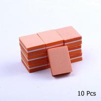 50vnt/komplektas Mini nagų dildės blokeliai Spalvingi kempinės šlifavimo buferiniai juostelės nagų poliravimo manikiūras 16Z 10 PCS oranžinė