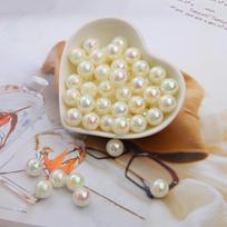 6/8/10 mm ABS perlų imitacijos mišrios spalvos karoliukai blizgūs plastikiniai tarpiniai karoliukai, skirti pasidaryk pats papuošalams gaminti 6mm 100pcs dramblio kaulas