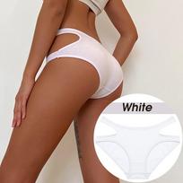 FINETOO Sexy apatinis trikotažas Moteriškos kelnaitės Medvilniniai apatiniai kelnaitės Moteriškos tuščiavidurės kelnaitės Moteriškos apatinės kelnaitės apatinis trikotažas Mergaičių kelnaitės moteriškos kelnaitės S balta