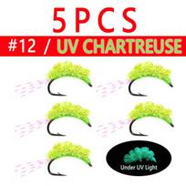 Bimoo UV Crystal Flash lašišos kiaušinių žuvies žuvies kiaušiniai upėtakiams Steelhead žvejybos kiaušiniai šlapios muselės masalai Orange Chartreuse žalsvai geltona