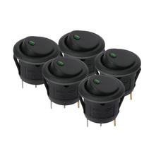 Automobilio mygtuko jungiklio liuminescenciniai perjungimo jungikliai 5 vnt. 20MM-Green A