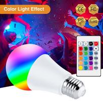 AC85-265V E27 LED RGB lempos prožektorių lemputė Bombillas LED 15W 10W 4W IR nuotolinio valdymo LED lemputė Smart Led RGBW lempa namų dekoravimui RGBW 4W