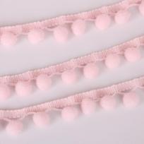 5 Yards Pom Apdailos rutulys 10 mm MINI Pearl Pompon Fringe Kaspinas Siuvamosios nėriniai Kintuotas audinys Rankų darbo „Pasidaryk pats“ amatų priedai rausva pigi spalva