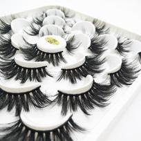 10 porų netikrų blakstienų pūkuotų Mink blakstienų priauginimo blakstienų priauginimo grožio makiažas moterims Natuhana Cilia 5d Faux Cil blakstienų pakeliamas blakstienų priauginimas Cosplay žalia