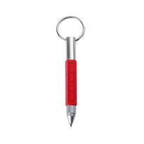 Mini daugiafunkcis tušinukas Stylus 6 viename metalinis atsuktuvas jutiklinio ekrano įrankių rašiklis Mažas raktų pakabuko rašikliai Dovanų priedas LXY raudona