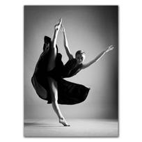 Juodai balta mergaičių drobės tapyba Jauna graži balerina šokanti mergaitė Plakatai Spaudiniai Paveikslas Miegamajam Namų dekoras HD0070 21x30cm no frame
