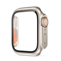 Stiklas + dėklas iWatch 44mm 45mm 41mm 40mm ekrano apsauginė dangtelis Keisti Ultra Bufer iWatch Series 8 7 SE 6 5 3 For iWatch 44mm auksas