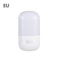 Energiją taupanti 3 W naktinė lemputė, įjungiama LED maitinimo lizdo lempa Vidinis apšvietimas EU dviejų spalvų naktinė lempa EU balta
