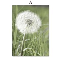 Green Mountain Dandelion Dviratis Žolės Lapo Sienos Menas Drobės Tapyba Nordic Plakatai Ir Spaudiniai Sieniniai Paveikslai Svetainės Dekoruoti A4 21X30cm No Framed