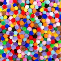1200 vnt 1 cm pomponai, daugiaspalviai Valentino dienos dailė ir amatai pliušiniai pomponai, pomponai amatams ir pomėgiams 1200pcs