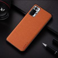 Dėklas skirtas Xiaomi Redmi Note 10 Pro Max Lite 10T 10S 5G coque paprasto dizaino tekstilinės odos dangtelis, skirtas Redmi 10 Case funda note 10 5G oranžinė