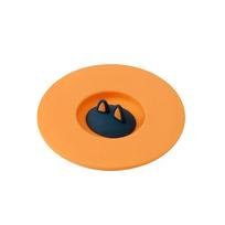 Cat Ear Reusable Silicone Cup Cover Anti-dust Thermal Insulation Cup Lid Seals Mugs Cover Drinkware Parts oranžinė
