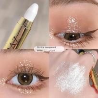 Lazy Sleeper Silkworm Highlight Brightener Eyeshadow Pen Dvi galvutė Fine Shimmer Pearl vandeniui atspari akių šešėlių lazdelė Ilgalaikis moteriškas makiažas