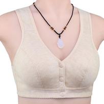 Patogi moteriška medvilninė liemenėlė dovana mamai Fashion Soft Bralette apatinis trikotažas Stretch plius dydžio liemenė liemenėlė 36/80 tamsiai rudos spalvos