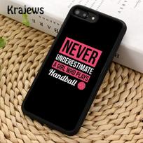 Tikra mergina žaidžia rankinį Moteris Rankininkė Mergina, kuri myli Telefonų dėklas iPhone 14 5s 6s 7 8 plus X XR XS 11 12 13 pro max iPhone 14 brown