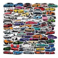 10/50/100 vnt. Šaunūs automobilio lipdukai Sportinio automobilio lenktynių lipdukai Viniliniai grafiti lipdukai „pasidaryk pats“ bagažui, nešiojamam kompiuteriui, motociklui, dviračiui 10pcs