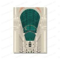 Paryžius Londonas Niujorkas Milanas Kinijos Sienos Menas Drobės Tapyba Nordic Kraštovaizdžio Plakatas Ir Spaudiniai Sieniniai Paveikslai Svetainės Dekoravimui 21x30cm No Framed tamsiai mėlyna spalva