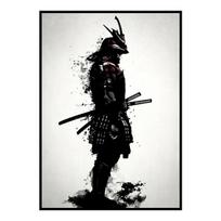 Japoniškas Samurajaus Juodai Baltas Paveikslas Dekoracija Freska Plakatas Drobės Tapyba ir Kambario Sienų Meno Spaudai Moderniam Namų Dekorui Be Rėmo 21*30cm No Frame