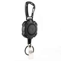 Anti-theft Retractable Keychain Retractable Hook Keychain Stainless Steel Rope Keyholder Keyring Accessories 80cm gray
