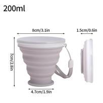 Outdoors Camping Silicone Foldable Cup Picnic Hiking Drinking Mug with Lid Camping Cutlery Travel Collapsible Cup Supplies blue