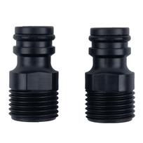Plastikinis sodo čiaupo žarnos vamzdžio jungties adapteris, vidinis sriegis 1/2 dalis UK black