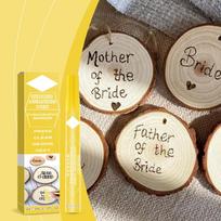 Wood Burn Marking Pen, Wooden , Leather Handmade DIY Design, Burning Burn Brush 3ml One Size geltona