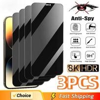 3 vnt Anti-spy grūdintas stiklas, skirtas iPhone 15 14 13 16 11 Pro Max Viso dangčio privatumo ekrano apsauga, skirta iPhone 13 14 16 stiklui iphone 11 juoda