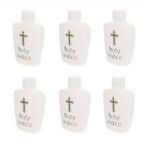 6 Pcs Empty Holy Water Bottles Decanter Set Holy Water Props White Set Easter Holy Water Bottle Bulk Catholic Holy Water Bottle 6pcs white