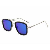 Geras Tony Stark Stilius Vyrai Unisex Oculos Square Akiniai nuo saulės Akiniai nuo saulės Geležiniai Akiniai Moterys Retro