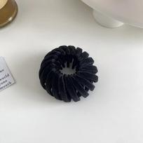 Naujas Velvet Bird Nest plaukų nagų arklio uodegos sagtis, tvirtas besiplečiantis plaukų segtukas, skirtas merginoms surišti į uodegą plaukų priedai 1PCS juoda