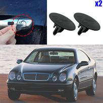 2x automobilio durų rankenos spynos galinių dangtelių rakto skylutės dangtelio kamštis, atsparus dulkėms, skirtas „Mercedes-Benz CLK W208 W209“ 1996 1997 1998 1999 - 2009 naujiems black