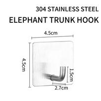 304 nerūdijančio plieno vonios aksesuarų rinkinys: Tualeto šepetys, Rankšluosčių laikiklis, Rankšluosčių žiedas Elephant Trunk Hook