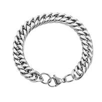 Titano plieno auksinis nerūdijančio plieno grandinėlės karoliai ir apyrankė: Keli dydžiai (Ilgiai 50-60/18-21) 80cm Necklace gray