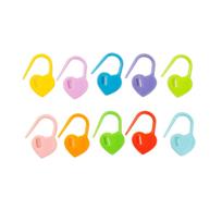 50PCS Colorful Stitch Markers Heart Shape Knitting Needle Clips Plastic Crochet Pins for DIY