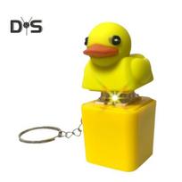 „Ducky Caps“ raktų pakabukas „Fidget“ žaislas „Quating Duck“ stresą mažinantis ABS plastikinis barškučio mažinimo raktų pakabukas geltona