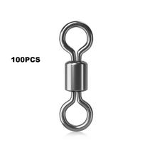 Stainless Steel Eight Shaped Ring Connector, High-speed American Style Rotary Ring, Strong Eight Shaped Rotary Ring, Sub Fishing Accessories 8 # (100 per pack)