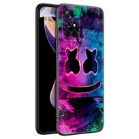 DJ Marshmallow Juodas Silikoninis Telefono dėklas Skirtas Xiaomi Redmi Note 10 11 11S 12 13 4G 8 9 11T Pro 5G Plus 8T 9S 10S 12S Redmi Note12 ProPlus