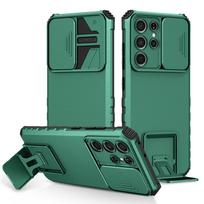 Dėklas Samsung Galaxy S21 Ultra su slankiojančiu kameros apsauginiu dangteliu, Dėklas telefonui Samsung S20 S21 FE S21+ Plus S 21 Laikiklis Galinis dangtelis For Galaxy S20 FE tamsiai žalia spalva