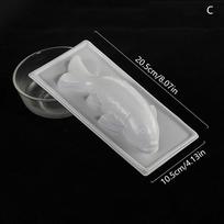 Kepimo forma 3D karpio žuvies formos Plastikinė torto šokolado želė forma „Pasidaryk pats“ muilo rankų darbo cukraus dekoracijų forma Kepimo formos C