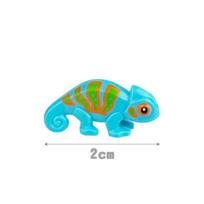 Kūrybiniai statybiniai kaladėlės MOC Miesto scena Lizdai Chameleonas Svetainės Interjero Dekoracija Surinktas DIY Reptilijos Augintinio Elementas Kaladėlės mėlyna