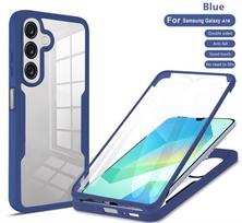 360 laipsnių apsaugantis dėklas visam kūnui, skirtas Samsung Galaxy A16 A26 A36 A56, ekrano apsauga, telefono dėklai, skirti Samsung Galaxy S25 Ultra, dangtelis For Samsung A56 mėlyna