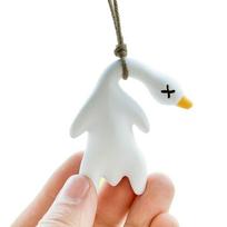 UV spalvą keičiantis ančiuko pakabukas termo chrominis raktų pakabuko pakabukas vėrinys žaislas dovana 1PC【L】4.7x5.7cm white