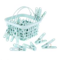 30 vnt. Plastikiniai skalbinių segtukai Skalbinių segtukai Drabužių džiovinimo segtukai Neperpučiami nuo vėjo drabužių segtukai Maži drabužių kaiščiai su krepšeliu white