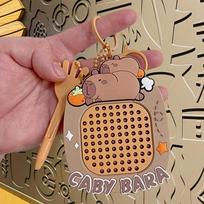 Kapibara Deimanto Plieno Rutuliukas Piešimo Lenta Vaikų Dovana Mielas Žaislas Kawaii Kuprinės Pakabukas Automobilio Raktų Pakabukas Mielas