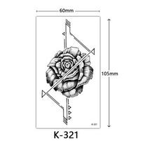 Mažas Šviežias Tatuiruotės Lipdukas, Anglų, Raidė Gėlė Drugelis Eskizas Linija, Vandeniui Atsparus Tatuiruotės Lipdukas Tatuiruotė 60*105mm black